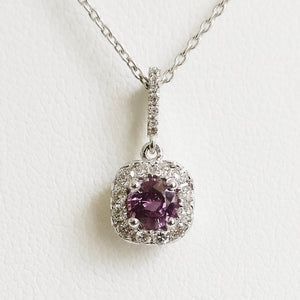 0.74ct Sapphire and Diamond Necklace with Pendant