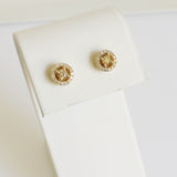 0.37ct Diamond Center Stone and Diamond Stone Earrings