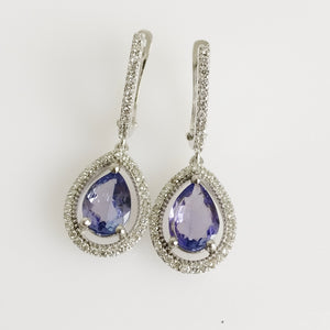 2.38ct Tanzanite and Diamond Earrings