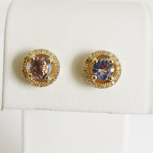 1.18ct Tanzanite and Diamond Earrings