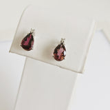 2.09ct Rubellite and Diamond Earrings