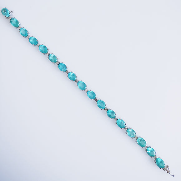 25.39ct Apatite and Diamond Bracelet