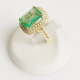 3.91ct Emerald and Diamond Ring