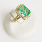 3.91ct Emerald and Diamond Ring