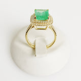 3.91ct Emerald and Diamond Ring