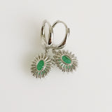 3.08ct Emerald and Diamond Earrings