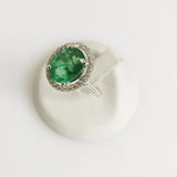 4.14ct Emerald and Diamond Ring