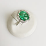 4.14ct Emerald and Diamond Ring