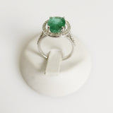 4.14ct Emerald and Diamond Ring