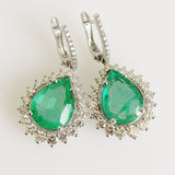 9.90ct Emerald and Diamond Earrings