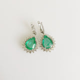 9.90ct Emerald and Diamond Earrings