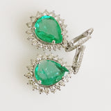 9.90ct Emerald and Diamond Earrings