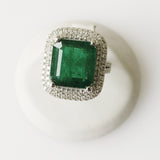 7.63ct Emerald and Diamond Ring