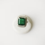 7.63ct Emerald and Diamond Ring