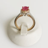 2.13ct Ruby and Diamond Ring