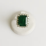 9.81ct Emerald and Diamond Ring