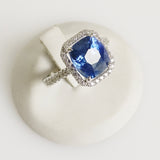 5.75ct Sapphire and Diamond Ring