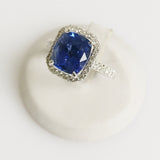 5.75ct Sapphire and Diamond Ring