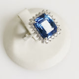 5.21ct Sapphire and Diamond Ring