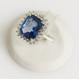 5.21ct Sapphire and Diamond Ring