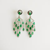 10.50ct Emerald and Diamond Earrings