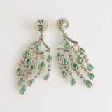 10.50ct Emerald and Diamond Earrings