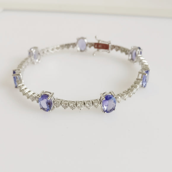 10.50ct Tanzanite and Diamond Bracelet