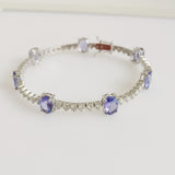 10.50ct Tanzanite and Diamond Bracelet
