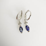 1.36ct Tanzanite and Diamond Earrings