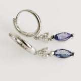 1.36ct Tanzanite and Diamond Earrings