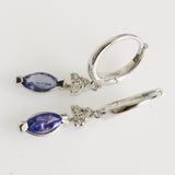 1.36ct Tanzanite and Diamond Earrings