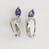 1.36ct Tanzanite and Diamond Earrings