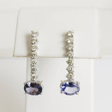 3.11ct Tanzanite and Diamond Earrings