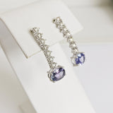 3.11ct Tanzanite and Diamond Earrings