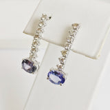 3.11ct Tanzanite and Diamond Earrings