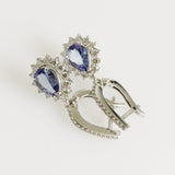 2.93ct Tanzanite and Diamond Earrings