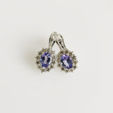 2.64ct Tanzanite and Diamond Earrings