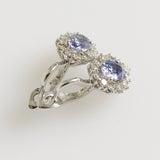 2.64ct Tanzanite and Diamond Earrings