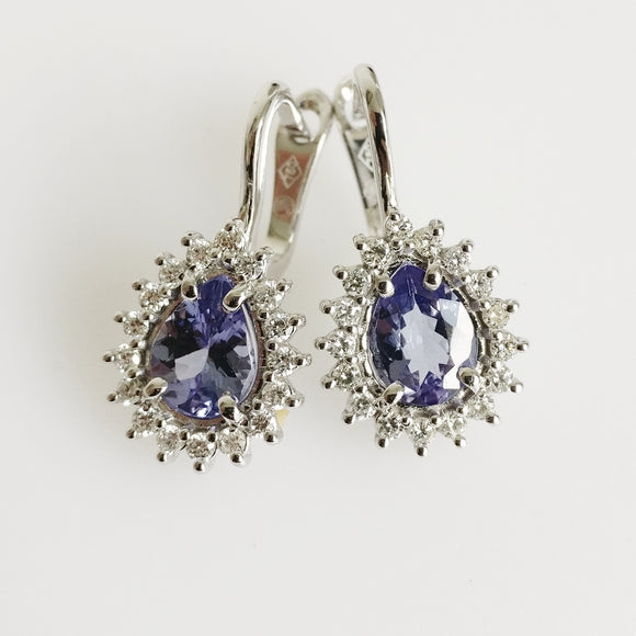 2.62ct Tanzanite and Diamond Earrings