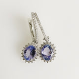 2.64ct Tanzanite and Diamond Earrings