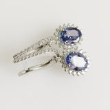 2.64ct Tanzanite and Diamond Earrings