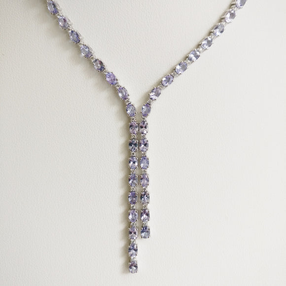 8.94ct Tanzanite and Diamond Necklace