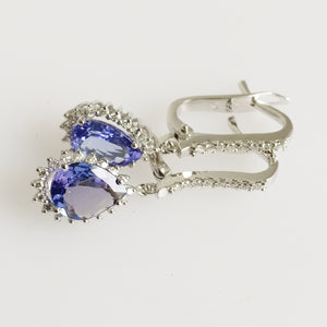 2.43ct Tanzanite and Diamond Earrings