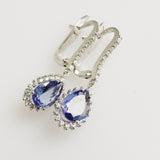 2.43ct Tanzanite and Diamond Earrings