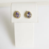 1.30ct Tanzanite and Diamond Earrings