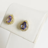 1.30ct Tanzanite and Diamond Earrings