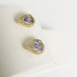 1.30ct Tanzanite and Diamond Earrings