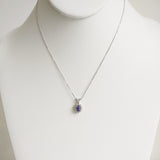 1.18ct Tanzanite and Diamond Necklace with Pendant