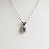 1.18ct Tanzanite and Diamond Necklace with Pendant