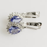 1.37ct Tanzanite and Diamond Earrings